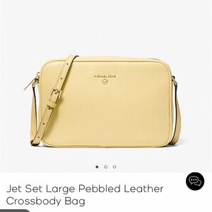 Michael Kors jet set large pebbles leather crossbody bag